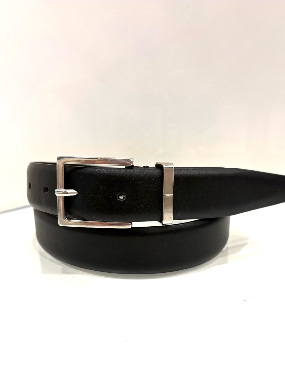$275 The Kooples Men's/Unisex Black Leather Buckle Belt Size T1 / 30 Italy